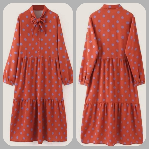 🍂 Pretty Fall Dress.  Size 10 - Picture 2 of 6